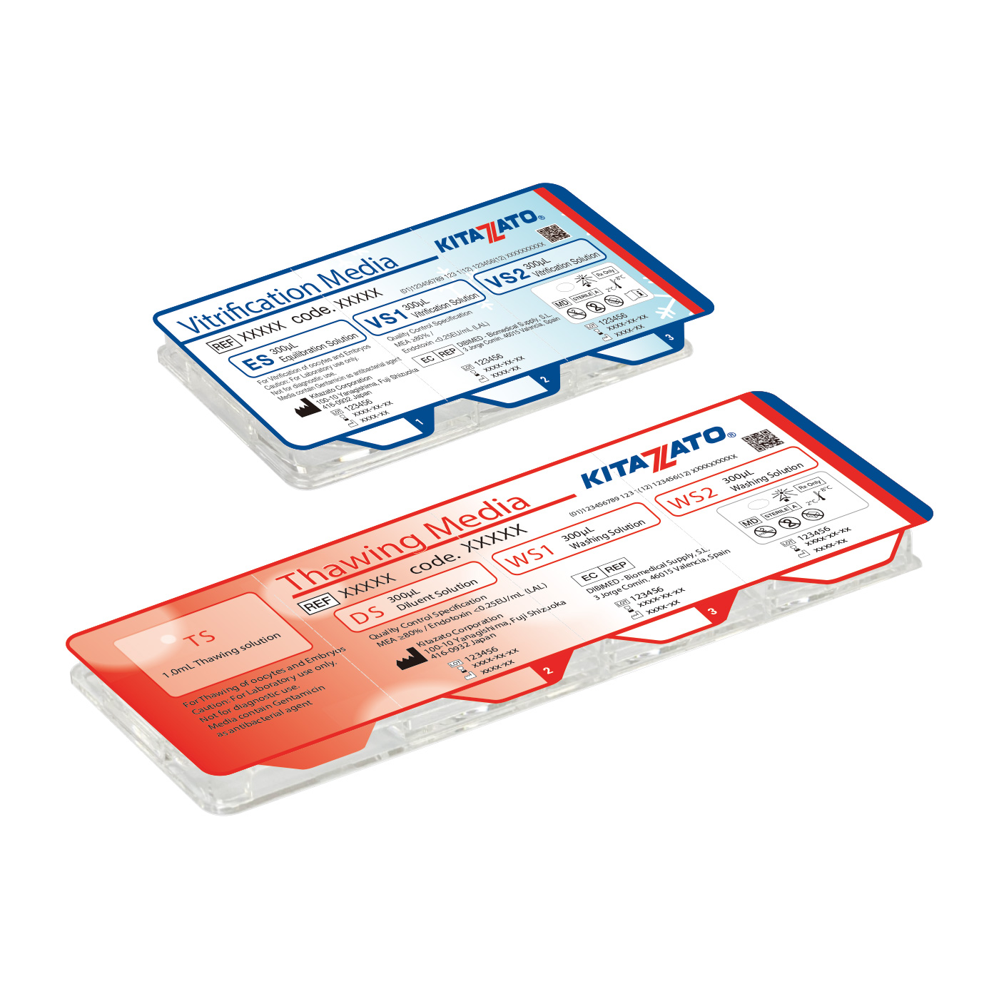 卵子・胚ガラス化メディア 卵子/胚ガラス化・凍結液 融解液 クイックタイプ<br>(VT525-Q・VT526-Q)